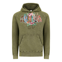 Vintage Olive abuela flowers Vintage Hoodie - RacoonDesign