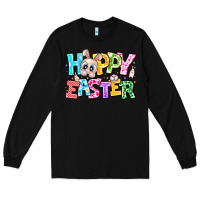 Black Hoppy Easter Long Sleeve Tee - CowhideDigitalArt