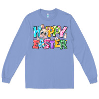 Colony Blue Hoppy Easter Long Sleeve Tee - CowhideDigitalArt