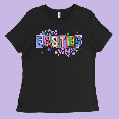 Easter With Leopard Ladies Tee Designed By Fadigitalartstudio