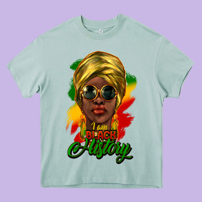 I Am Black History Heavy Core Tee Designed By Howdyjamesfarm