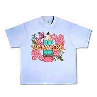 Grape Ice teacher floral pencil Urban Heavy Tee - BundleAndBundleShop