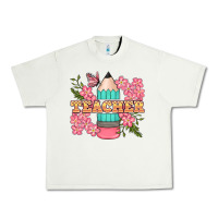 Pistachio teacher floral pencil Urban Heavy Tee - BundleAndBundleShop