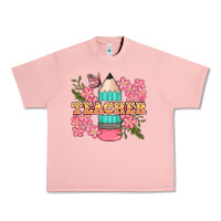 Salmon teacher floral pencil Urban Heavy Tee - BundleAndBundleShop