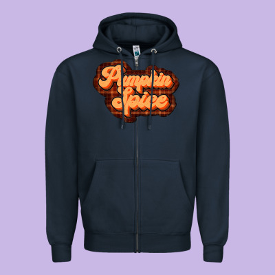 Pumpkin Spice Zipper Hoodie Designed By Jahusdesignshop