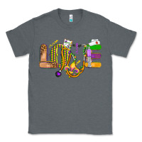 Charcoal Heather love nurse mardi gras Classic Tee - OliviaCreatesArt