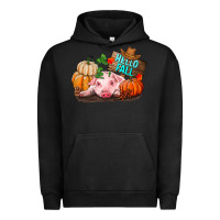 Pigment Black Hello fall pig Urban Hoodie - RanaPortraitStore