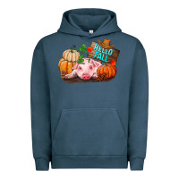 Pigment Midnight Navy Hello fall pig Urban Hoodie - RanaPortraitStore