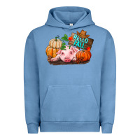 Pigment Pebble Blue Hello fall pig Urban Hoodie - RanaPortraitStore