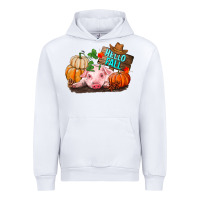 White Hello fall pig Urban Hoodie - RanaPortraitStore