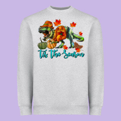 T- Rex Tis The Season Heavyweight Sweatshirt Designed By Ranaportraitstore