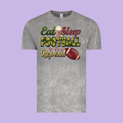 Eat Sleep Football Repeat Vintage Tee Designed By Bundleandbundleshop