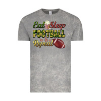 Cloud Rock eat sleep football repeat Vintage Tee - BundleAndBundleShop