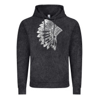 Vintage Black native american feather headdress indian chief tribes prid t shirt Vintage Hoodie - linhVisuals
