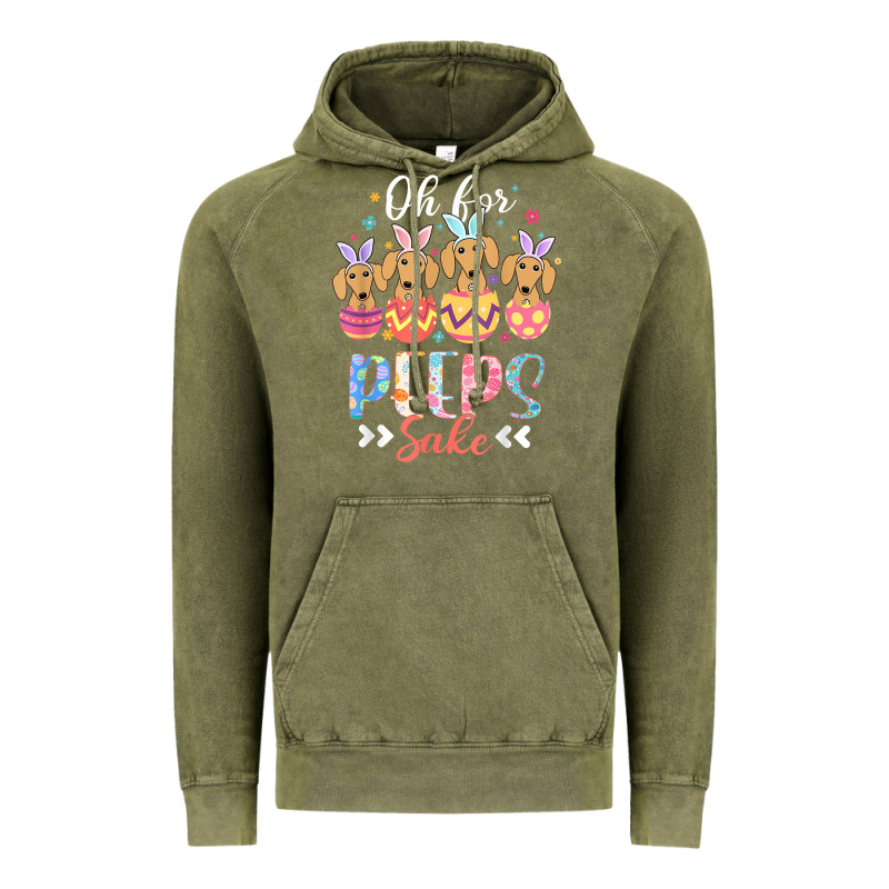 Oh For Peeps Sake Funny Easter Dachshund Bunny Ear Egg T Shirt Vintage Hoodie by linhVisuals | Teevron