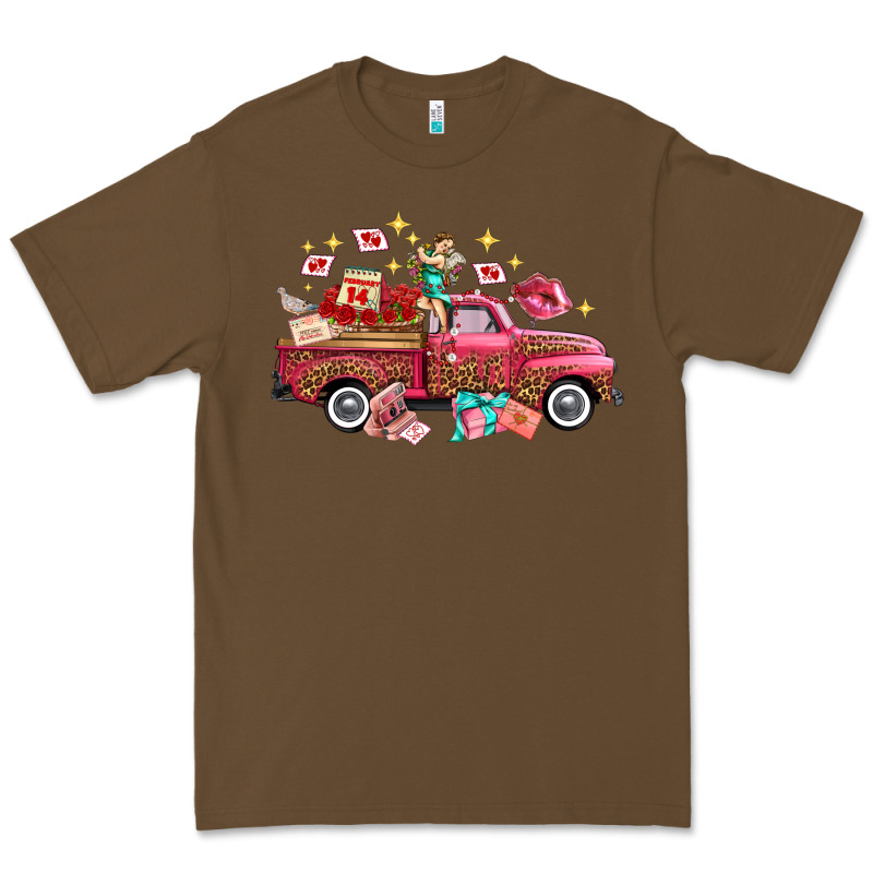 Western Valentines Day Truck Photography Love Side Premium Tee by FaDigitalArtStudio | Teevron