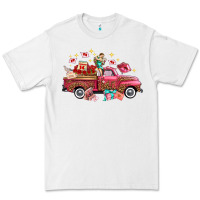 White Western Valentines Day Truck Photography Love Side Premium Tee - FaDigitalArtStudio