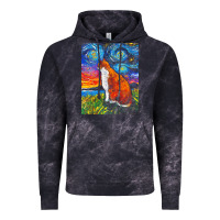 Cloud Black cat t  shirt orange and white tabby cat t  shirt Vintage Hoodie - linhVisuals