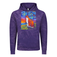 Cloud Purple cat t  shirt orange and white tabby cat t  shirt Vintage Hoodie - linhVisuals