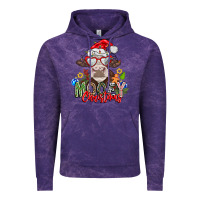 Cloud Purple Mooey Christmas Vintage Hoodie - CowhideDigitalArt