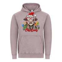 Vintage Zinc Mooey Christmas Vintage Hoodie - CowhideDigitalArt