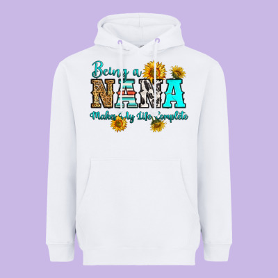 Being Nana Makes My Life Complete Heavyweight Hoodie Designed By Ranaportraitstore