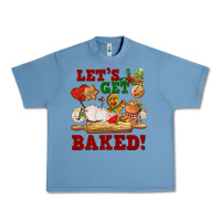 Pebble Blue let's get baked Urban Heavy Tee - FaDigitalArtStudio