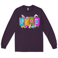 Plum Love Easter Long Sleeve Tee - CowhideDigitalArt