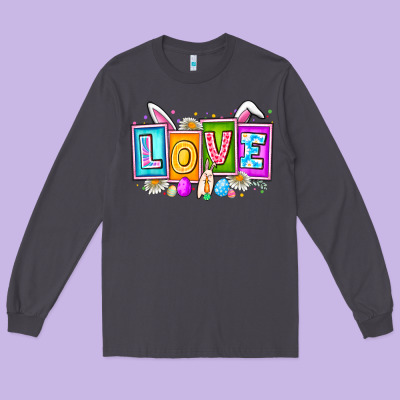 Love Easter Long Sleeve Tee Designed By Cowhidedigitalart