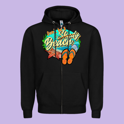 Dont Be A Shady Beach 2 Zipper Hoodie Designed By Jahusdesignshop