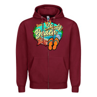 Burgundy dont be a shady beach 2 Zipper Hoodie - JahusDesignShop
