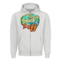 Dove Grey dont be a shady beach 2 Zipper Hoodie - JahusDesignShop