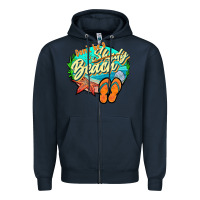 Navy dont be a shady beach 2 Zipper Hoodie - JahusDesignShop