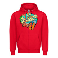 Red dont be a shady beach 2 Zipper Hoodie - JahusDesignShop