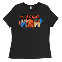 Black basketball mom Ladies Tee - FaDigitalArtStudio