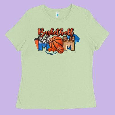 Basketball Mom Ladies Tee Designed By Fadigitalartstudio