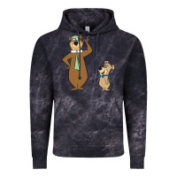 Cloud Black Yogi Bear Vintage Hoodie - linhVisuals