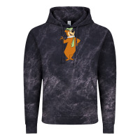 Cloud Black Yogi Bear Vintage Hoodie - linhVisuals