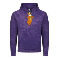 Cloud Purple Yogi Bear Vintage Hoodie - linhVisuals