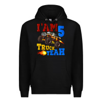 Black i'am five truck yeah Premium Hoodie - Artiststas