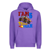 Purple i'am five truck yeah Premium Hoodie - Artiststas