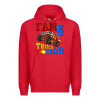 Red i'am five truck yeah Premium Hoodie - Artiststas