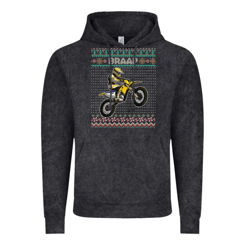 Christmas Motorcycle Motocross Braap Dirt Bike Xmas Vintage Hoodie by linhVisuals | Teevron