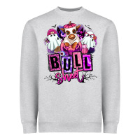 Heather Grey Bull sheet Halloween ghost Heifer Heavyweight Sweatshirt - RanaPortraitStore
