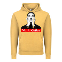 Vintage Mustard Maria Callas Vintage Hoodie - linhVisuals