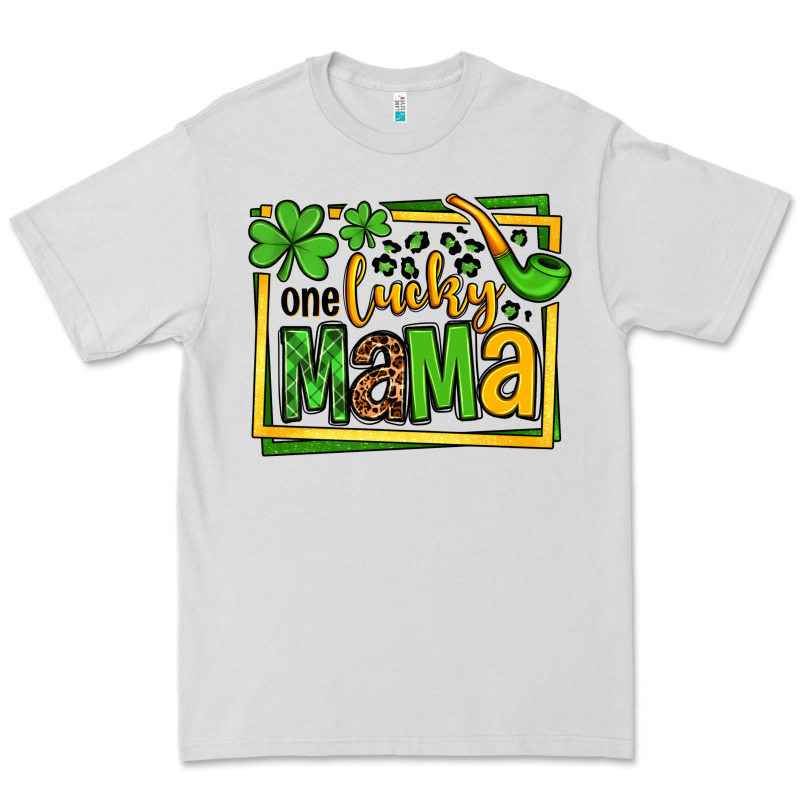 One Lucky Mama St. Patrick's Premium Tee by OliviaCreatesArt | Teevron