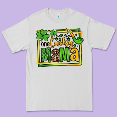 One Lucky Mama St. Patrick's Premium Tee Designed By Oliviacreatesart