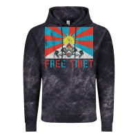 Cloud Black free tibet Vintage Hoodie - linhVisuals