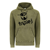 Vintage Olive triple j Vintage Hoodie - linhVisuals