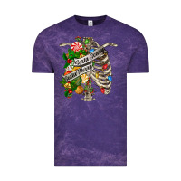 Cloud Purple sorta merry sorta scary chest Vintage Tee - FaDigitalArtStudio